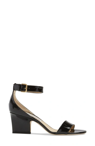 Shop Jimmy Choo Edina Ankle Strap Sandal In Black