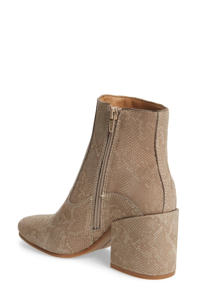 Shop Lucky Brand Rainns Bootie In Feather Grey Leather