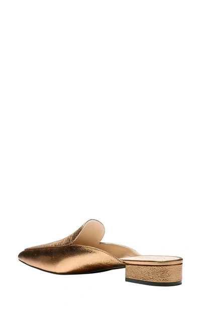 Shop Cole Haan Piper Loafer Mule In Gold Metallic Leather