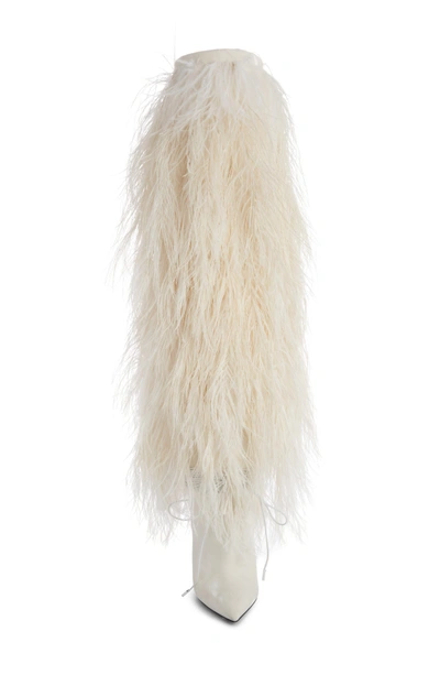 Shop Saint Laurent Yeti Tall Boot In White