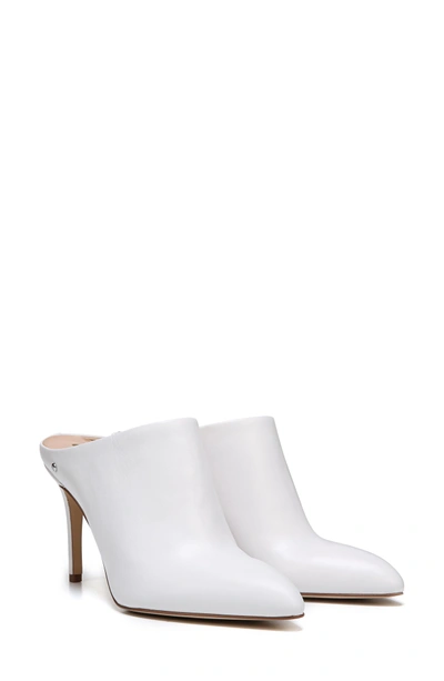 Shop Sam Edelman Oran Mule In Bright White Nappa Leather