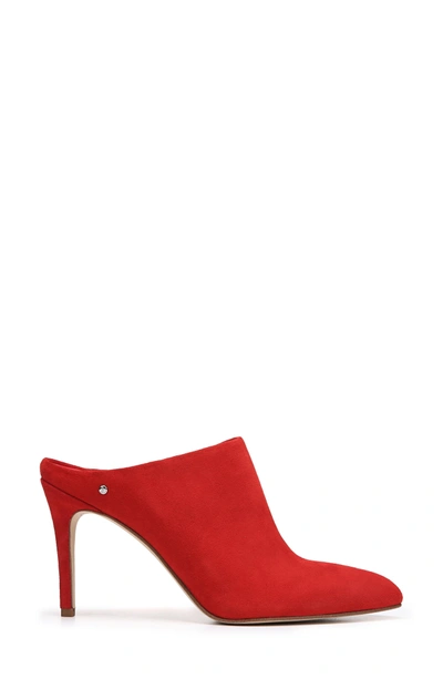 Shop Sam Edelman Oran Mule In Candy Red Suede