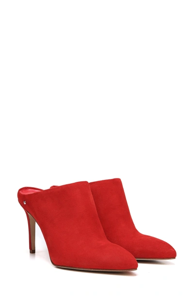 Shop Sam Edelman Oran Mule In Candy Red Suede