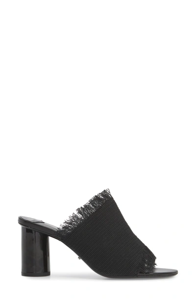 Shop Tony Bianco Woven Mule In White/ Black Osaka Fabric