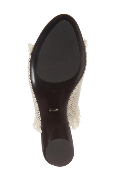 Shop Tony Bianco Woven Mule In White/ Black Osaka Fabric