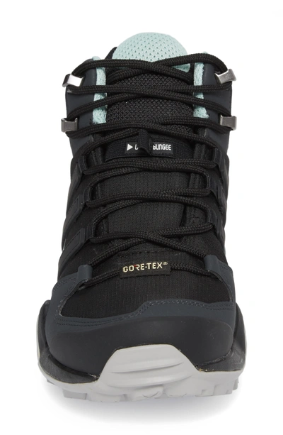 Shop Adidas Originals Terrex Swift R2 Mid Gore-tex Hiking Boot In Black/ Black/ Ash Green