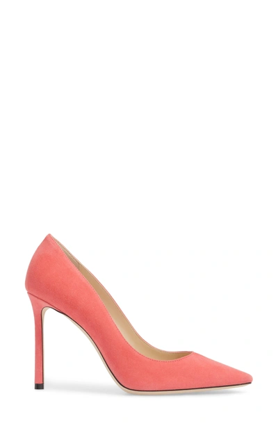 Shop Jimmy Choo 'romy' Pointy Toe Pump In Flamingo Pink