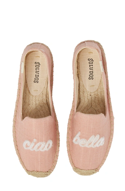 Shop Soludos Ciao Bella Espadrille Flat In Dusty Rose Fabric