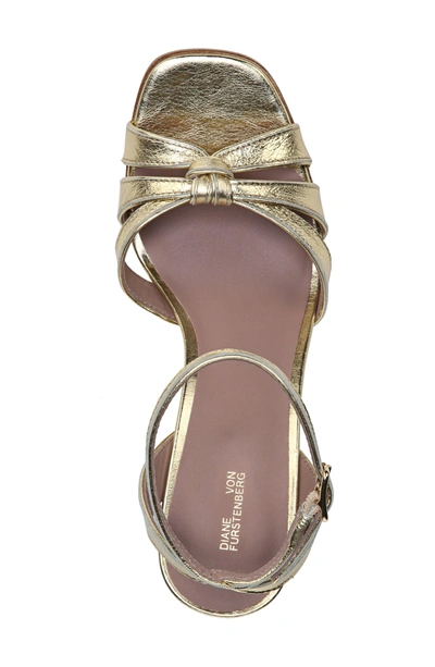 Shop Diane Von Furstenberg Felicity Knotted Sandal In Gold