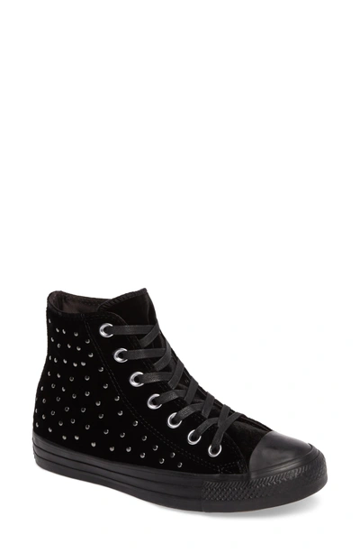 Converse Women's Chuck Taylor Hi Velvet Stud Casual Sneakers From Finish  Line In Black | ModeSens