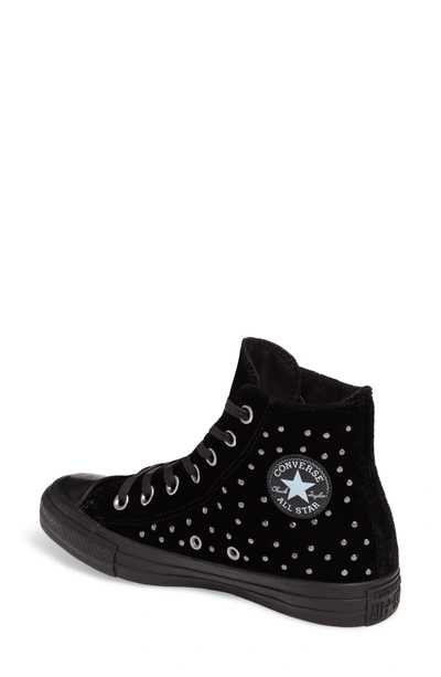 Converse Women's Chuck Taylor Hi Velvet Stud Casual Sneakers From Finish  Line In Black | ModeSens