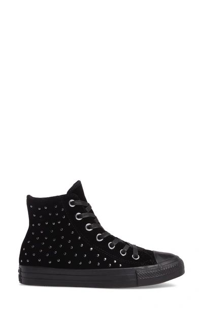 Converse Women's Chuck Taylor Hi Velvet Stud Casual Sneakers From Finish  Line In Black | ModeSens