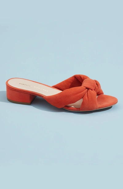 Shop Loeffler Randall Elsie Knotted Slide Sandal In Eclipse/ Ivory