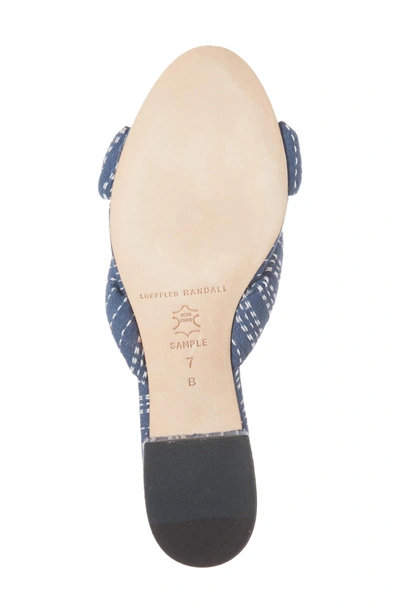 Shop Loeffler Randall Elsie Knotted Slide Sandal In Eclipse/ Ivory