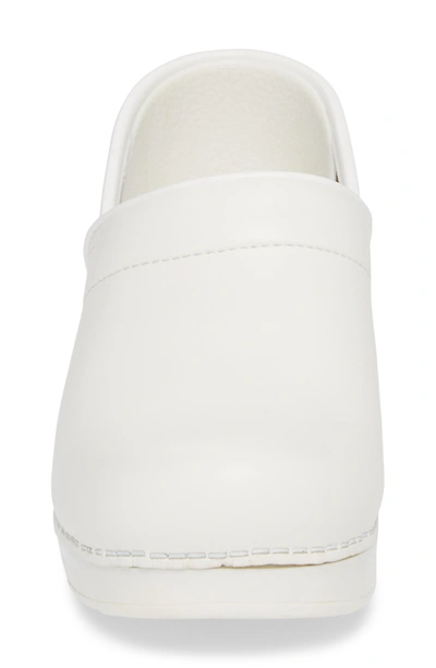 Shop Dansko Wide Pro Clog In White Leather