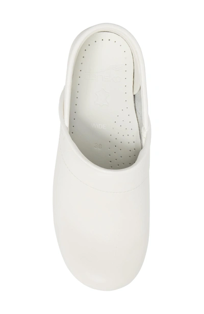 Shop Dansko Wide Pro Clog In White Leather