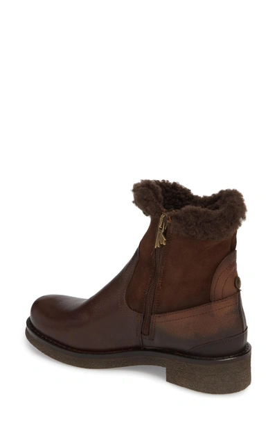 Shop Pajar Odessa Waterproof Insulated Snow Boot In Brown Fur Leather