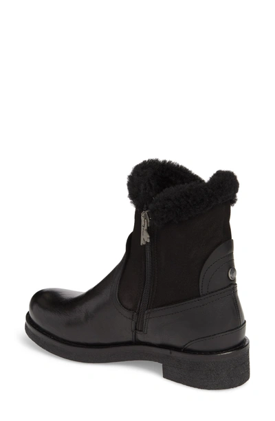 Shop Pajar Odessa Waterproof Insulated Snow Boot In Black Fur Leather