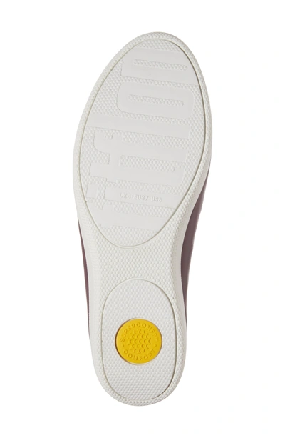 Shop Fitflop Tassle Superskate Wedge Sneaker In Deep Plum Leather