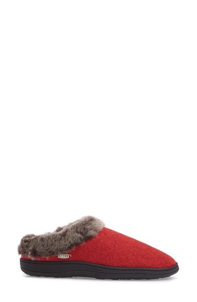 Shop Acorn Chinchilla Faux Fur Slipper In Red