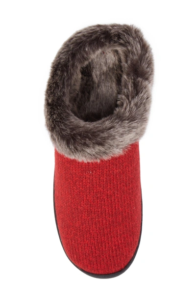 Shop Acorn Chinchilla Faux Fur Slipper In Red