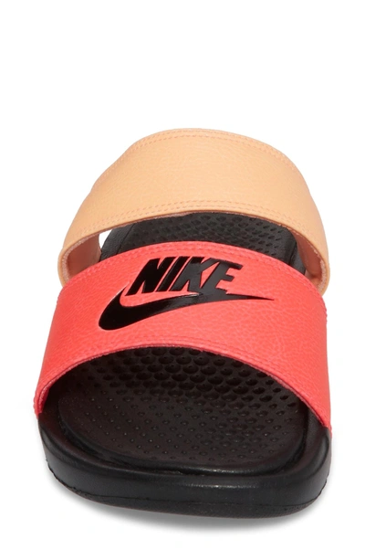 Shop Nike 'benassi - Ultra' Slide Sandal In Pink/ Black/ Sunset