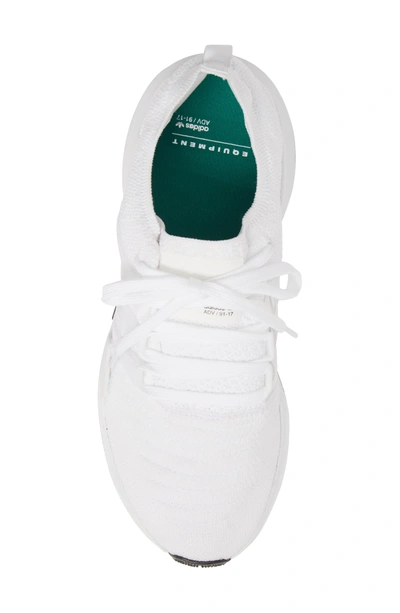 Shop Adidas Originals Eqt Racing Adv Primeknit Sneaker In White/ White/ Blue Tint