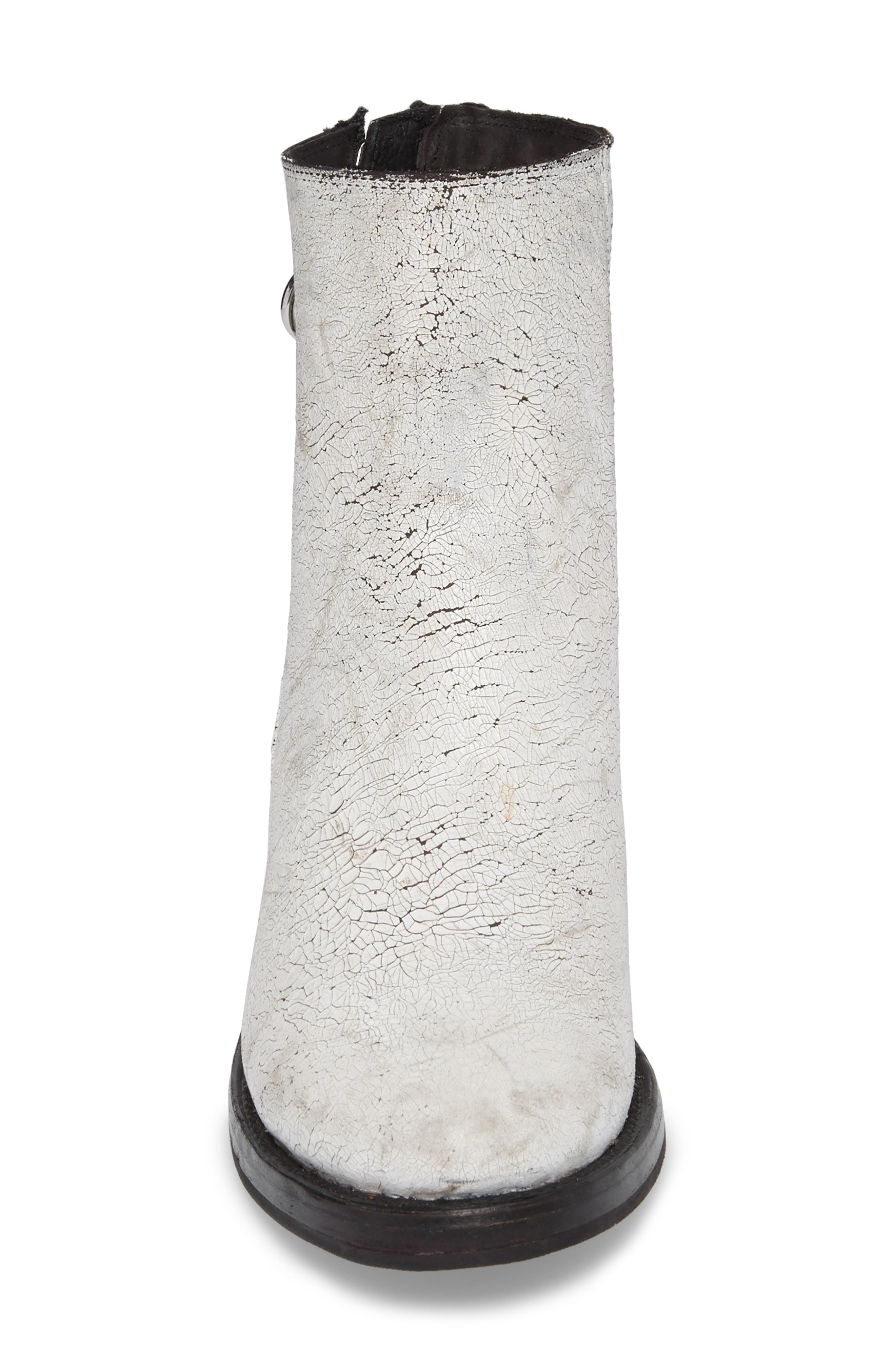 frye demi zip bootie white