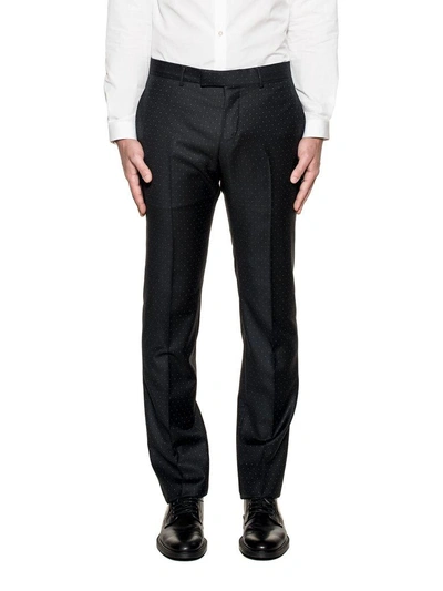 Shop Gucci Black-white Polka Dots Monaco Wool 2 Piece Suit