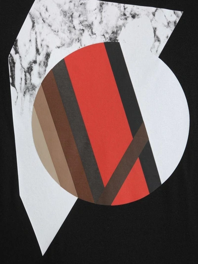 Shop Neil Barrett Marble Modernist Print T-shirt In Multicolor