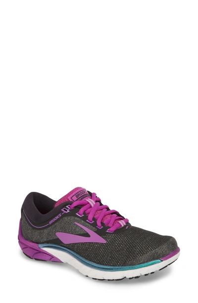 Shop Brooks Purecadence 7 Road Running Shoe In Black/ Purple/ Multi