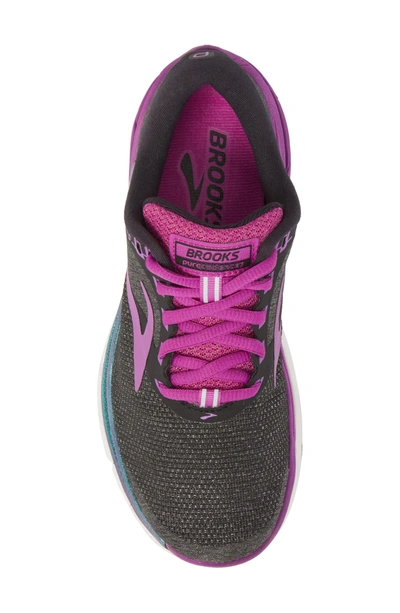 Shop Brooks Purecadence 7 Road Running Shoe In Black/ Purple/ Multi