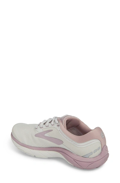 Shop Brooks Purecadence 7 Road Running Shoe In Grey/ Rose/ White