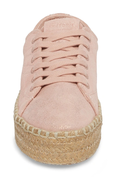 Shop Tretorn Platform Espadrille Sneaker In Soft Blush/ Gold