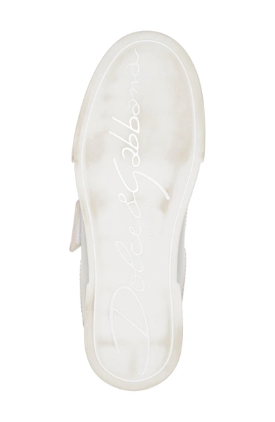 Shop Dolce & Gabbana Logo Strap Sneaker In White/ Pink