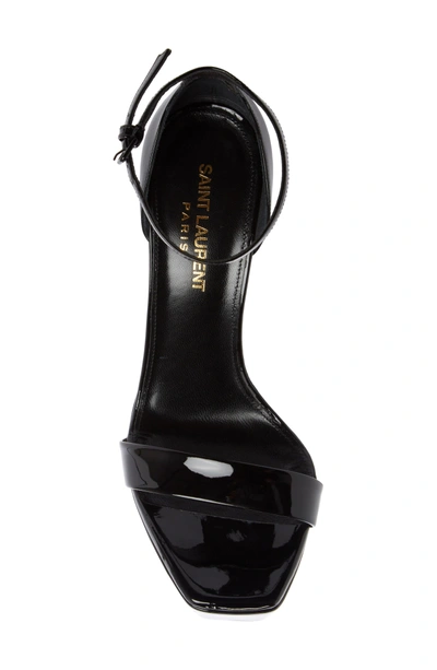 Shop Saint Laurent Debbie Platform Ankle Strap Sandal In Black