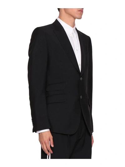 Shop Gucci Angry Cat Wool Blazer In Nero