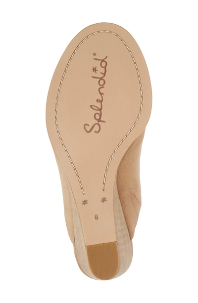 Shop Splendid Fenwick Wedge Sandal In Nude Suede