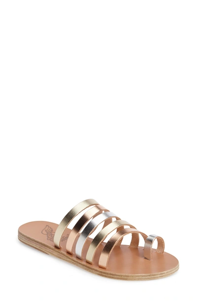 Shop Ancient Greek Sandals Niki Slide Sandal In Metallic Mix