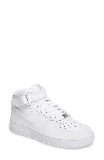 Shop Nike Air Force 1 '07 Mid Sneaker In White/ White