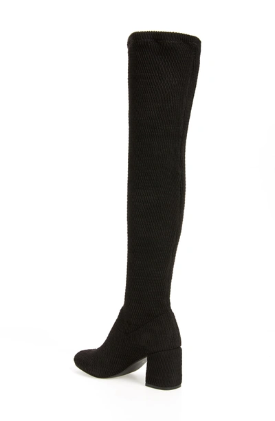 Shop Seychelles Act One Stretch Over The Knee Boot In Black Fabric