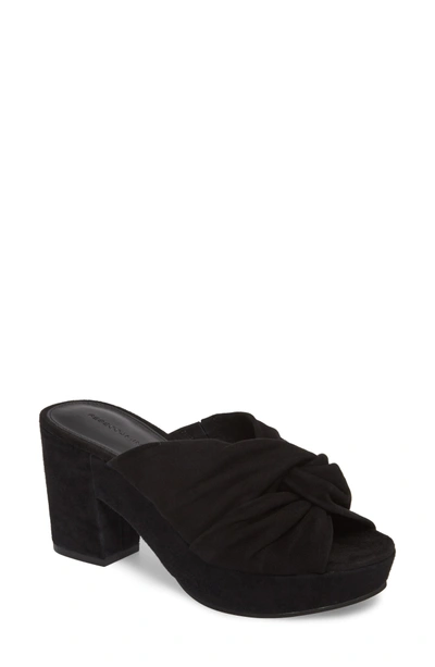 Shop Rebecca Minkoff Jaden Slide Sandal In Black Satin