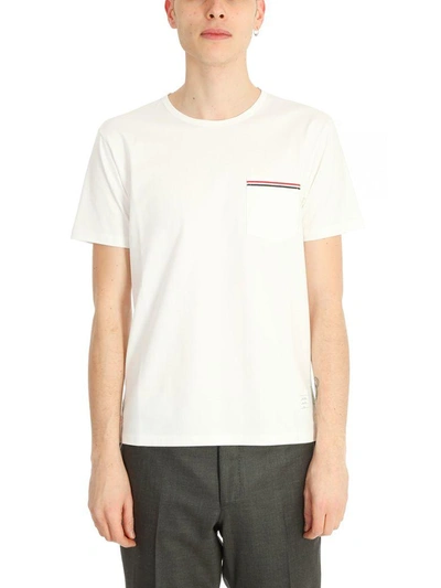 Shop Thom Browne White Cotton T-shirt