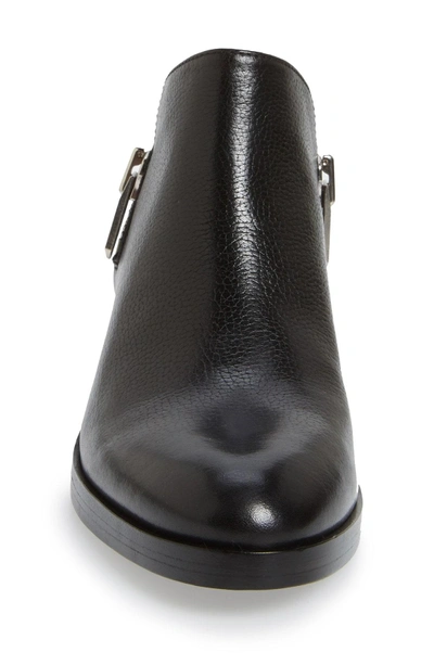 Shop Again Alexa Zip Ankle Bootie In Black Pebble Leather