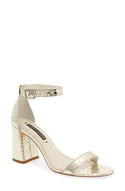 Shop Alice And Olivia Lillian Ankle Strap Sandal In Light Gold