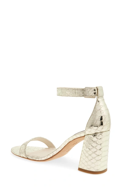 Shop Alice And Olivia Lillian Ankle Strap Sandal In Light Gold