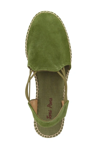 Shop Toni Pons 'nuria' Suede Sandal In Green Suede