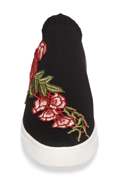 Shop Steve Madden Sly Hidden Wedge Knit Sneaker In Black Multi Fabric