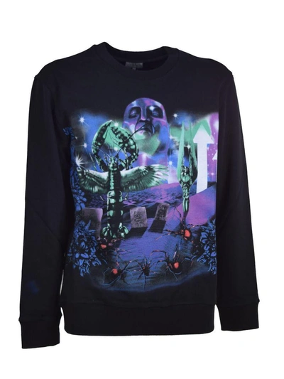 Shop Lanvin Planet Scene Print Sweatshirt In Nero