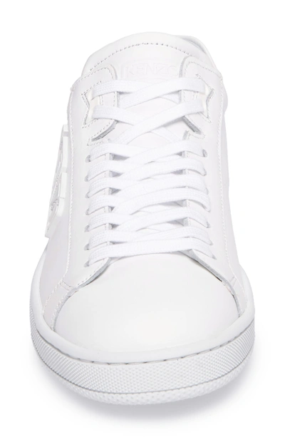 Shop Kenzo Tennix Logo Sneakers In White